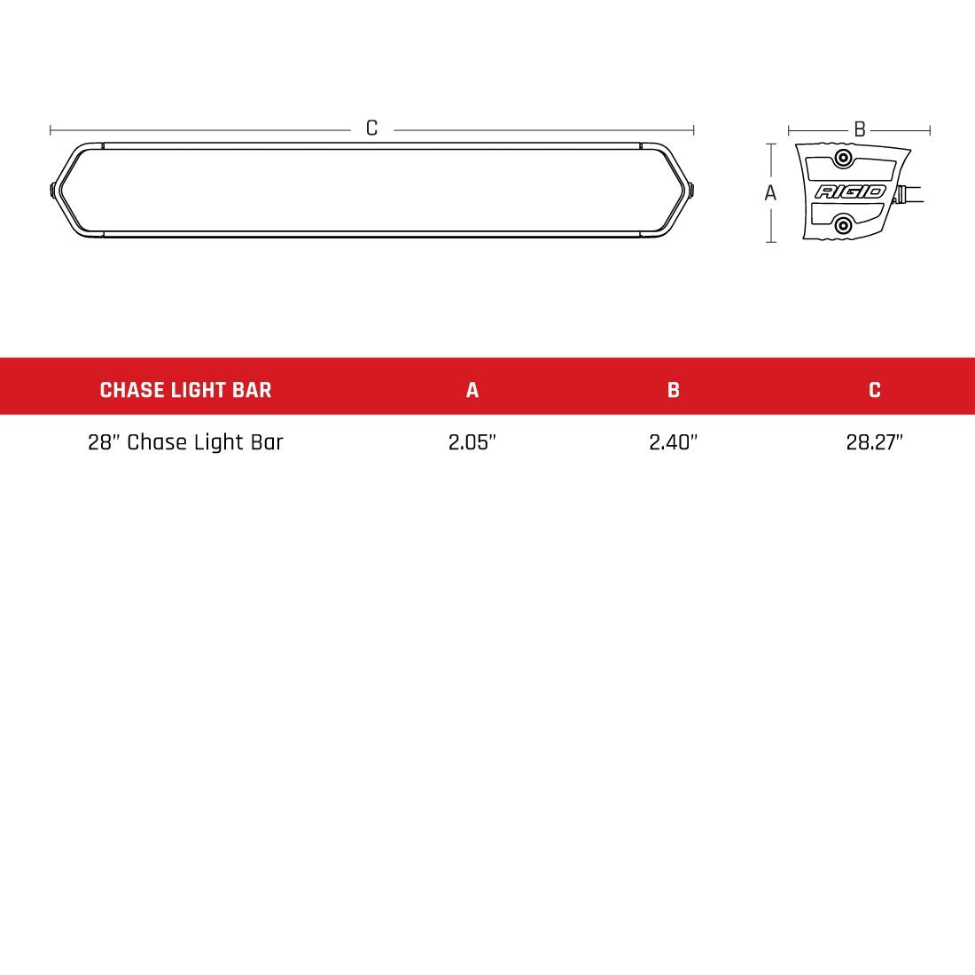 RIGID- CHASE BAR WITH SURFACE MOUNTS